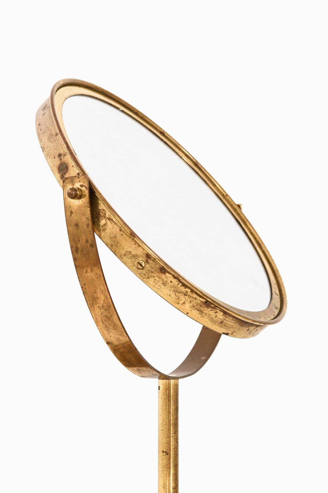 Table Mirror In Brass By Hans Agne Jakobsson, 1950's photo for sale