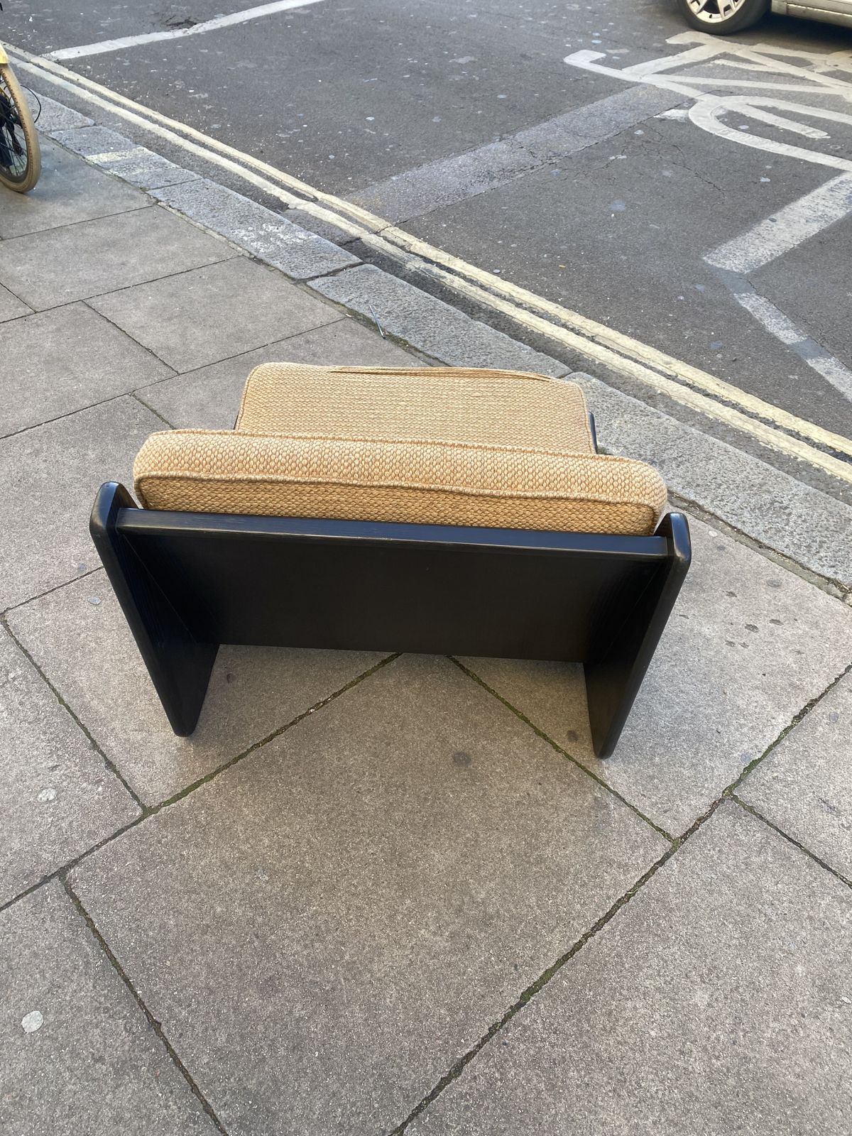 photo for sale 1960s, Carl Straub Lounge Armchair Vintage 1970s Boucle Midcentury Wood