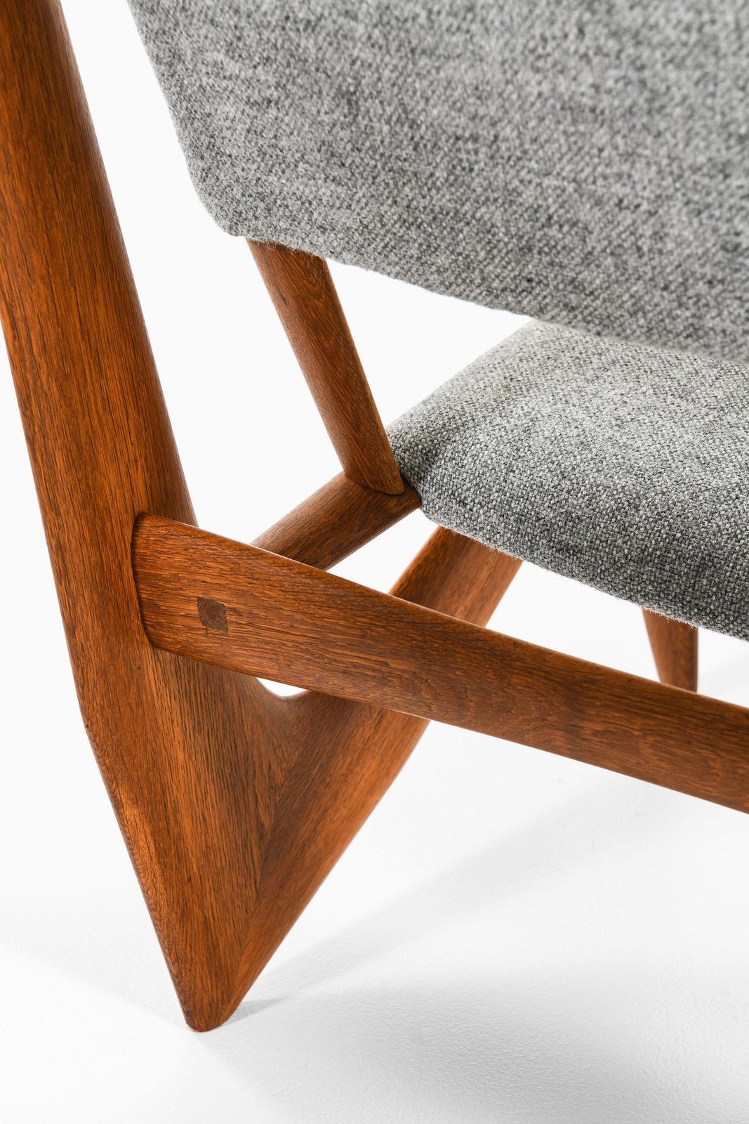 Pair Of Easy Chairs In Oak By Bertil W. Behrman, 1950’s photo vintage