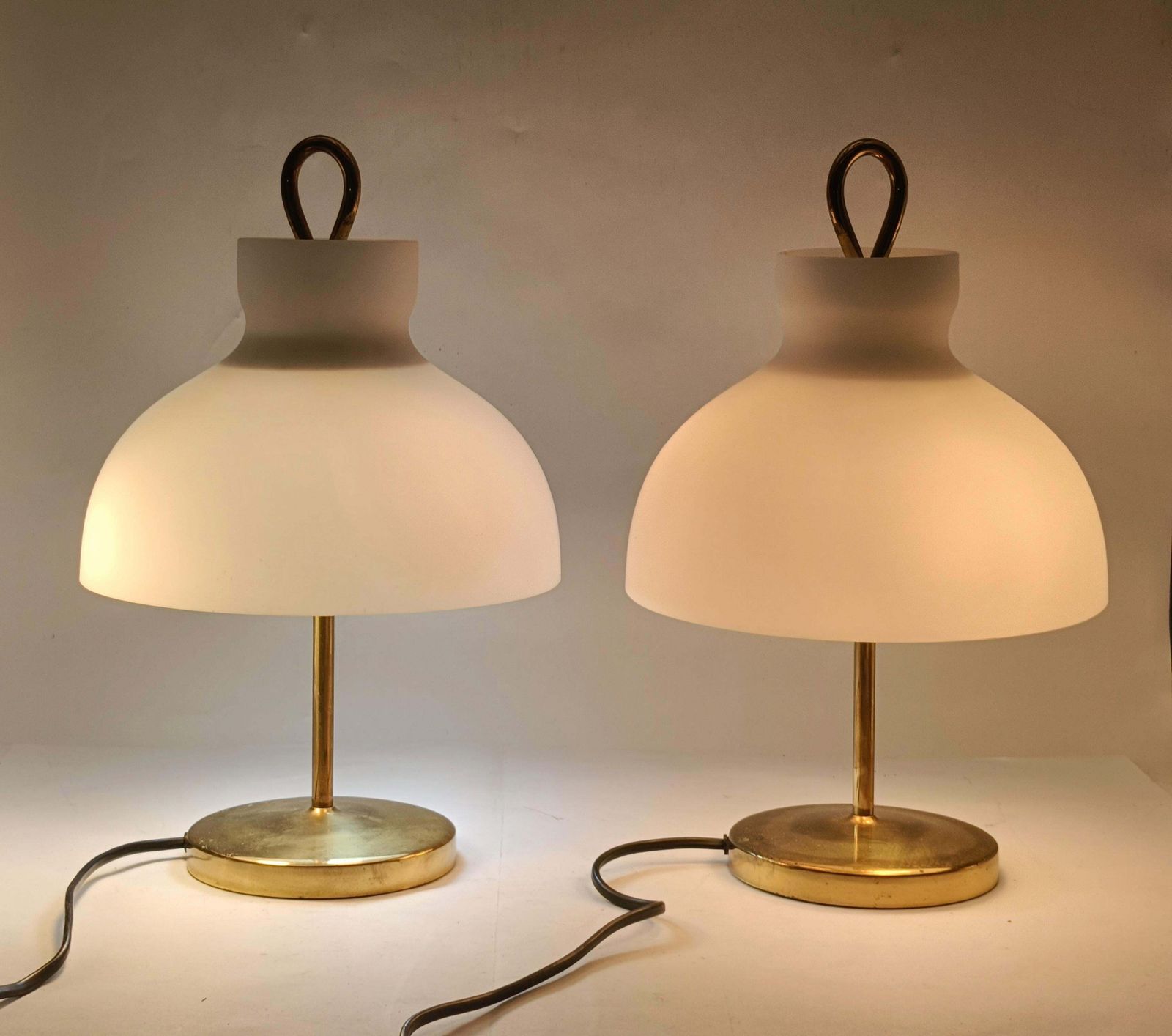 Ignazio Gardella For Azucena Pair Of "Arenzano" Table Lamps, Italy 1960 photo vintage