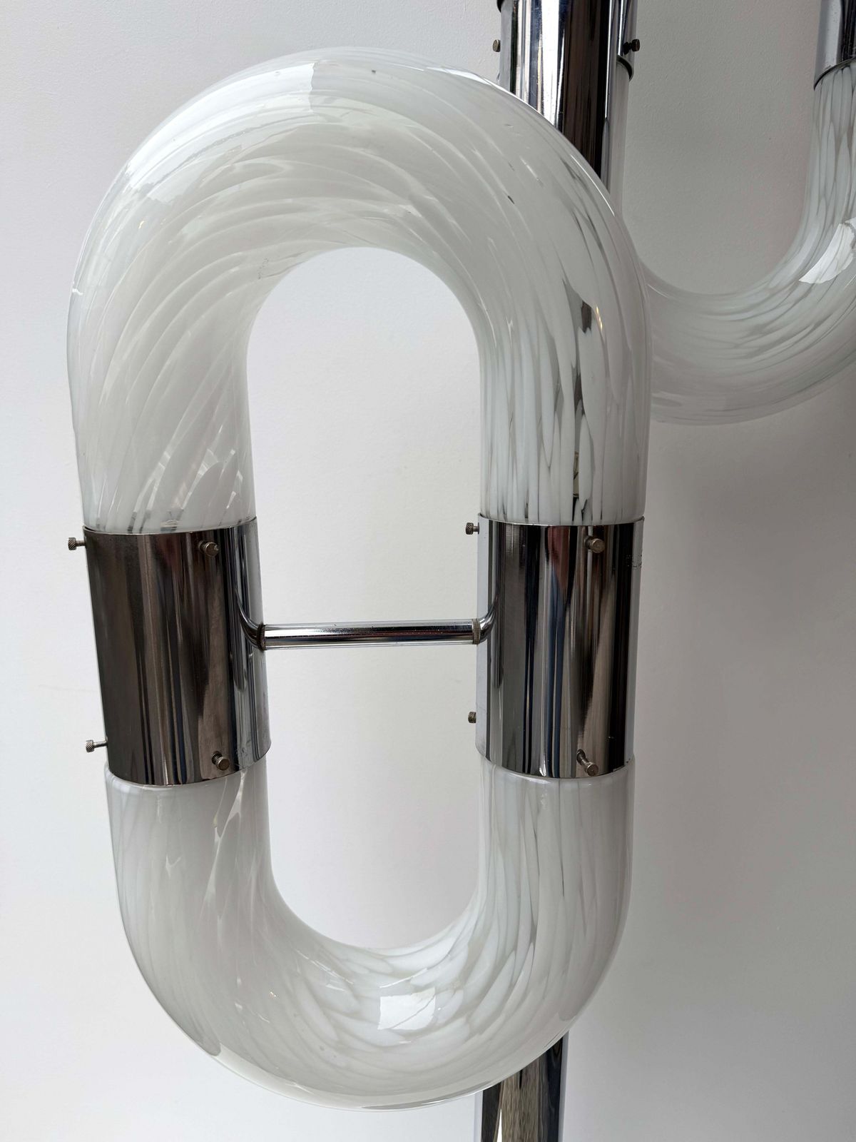 photo furniture Metal Chain Floor Lamp Murano Glass By Aldo Nason For Mazzega, Italy, 1970s