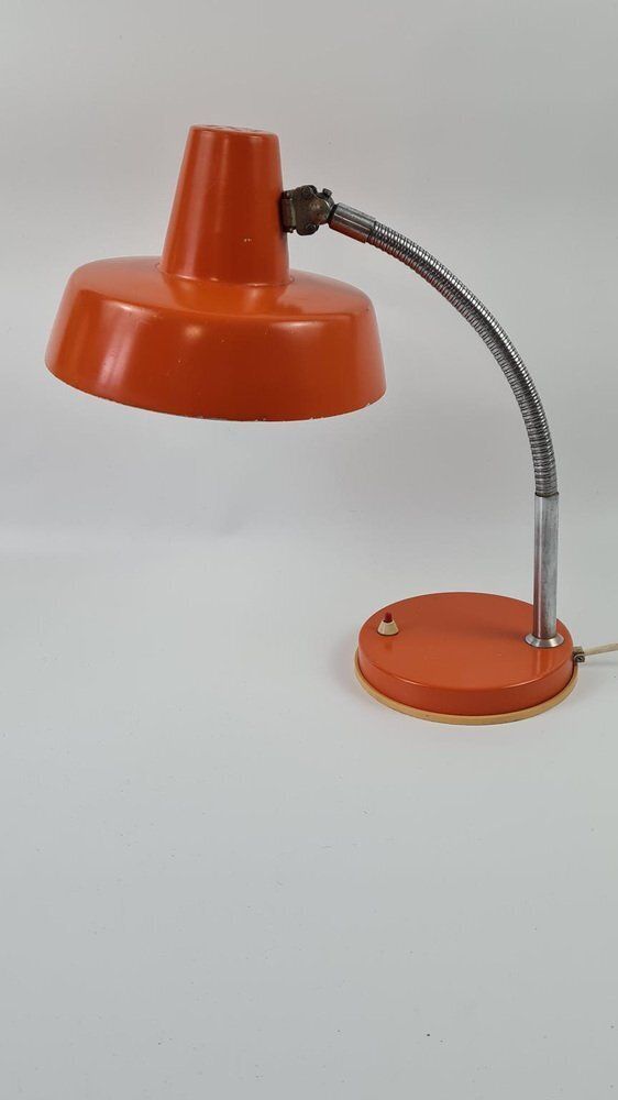 Desk Lamp In Orange Metal, Hungary, 1970s photo furniture