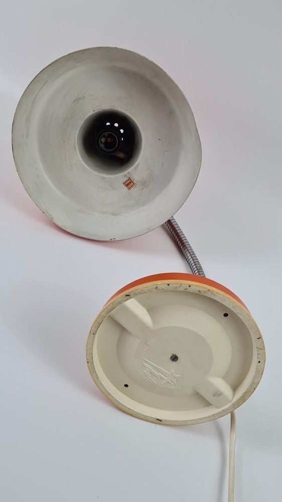 photo buy Desk Lamp In Orange Metal, Hungary, 1970s