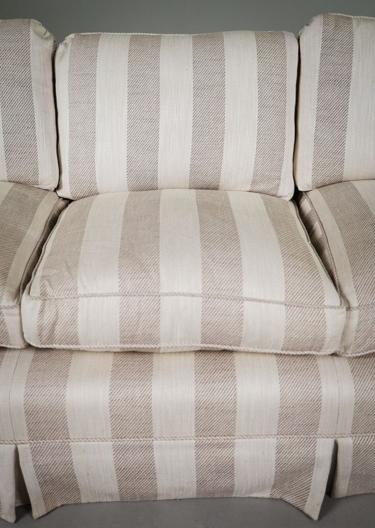 Peter Dudgeon 3 Seater Large Connaught Grand Sofa Stripes Beige Brown Rrp£12000 photo for sale