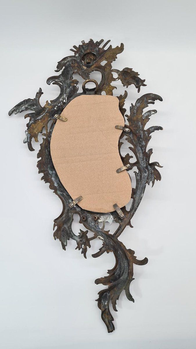 Antique French Rococo Mirror In Dark Bronze, 1800s photo 420.0