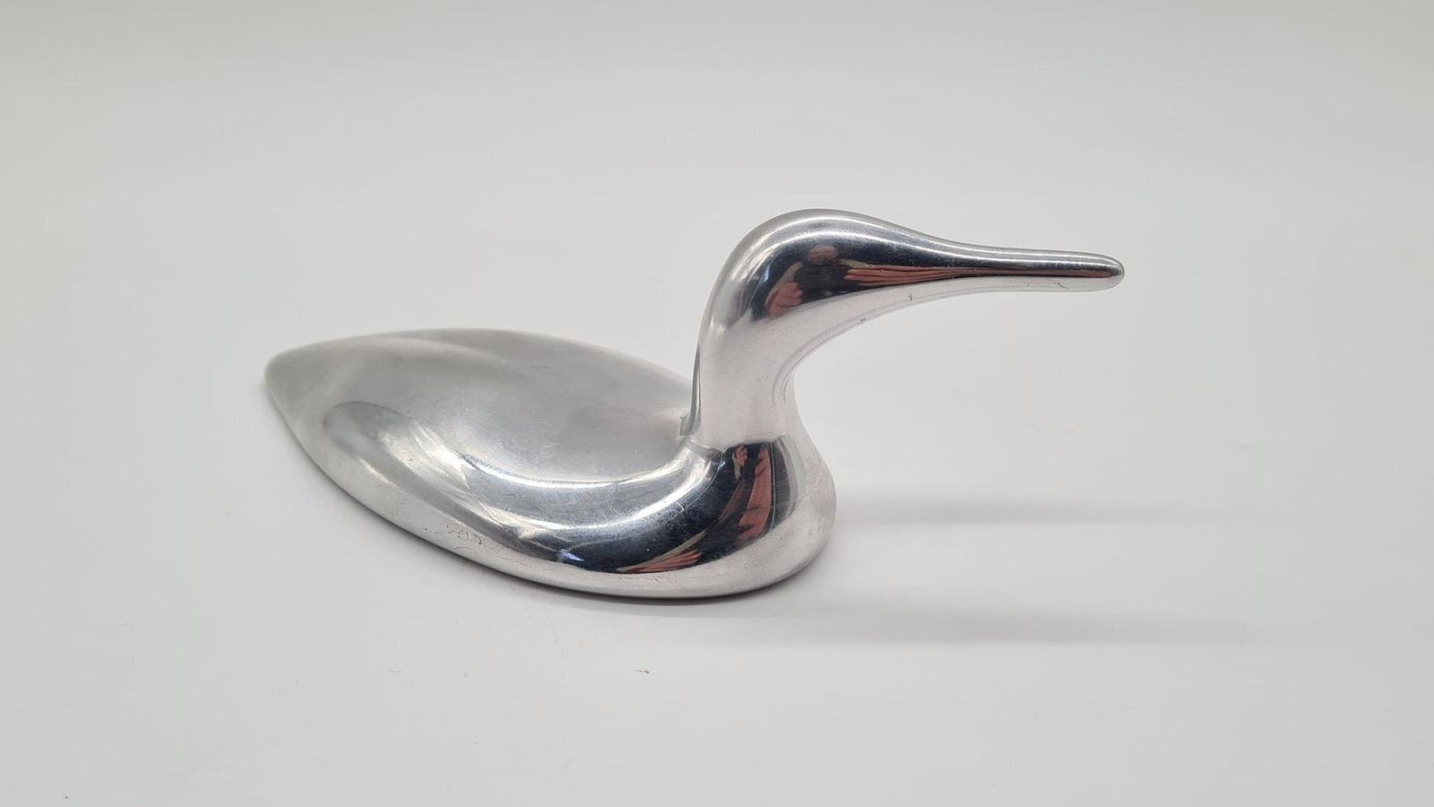 Hoselton Swan Sculpture In Polished Aluminum, 1970s photo Art