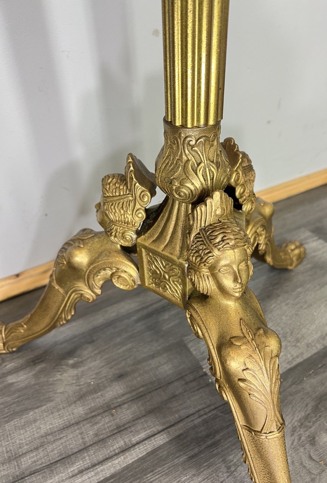 Coat Stand Vintage French Style Brass Floor Coat Rack Lot 4742 photo for sale