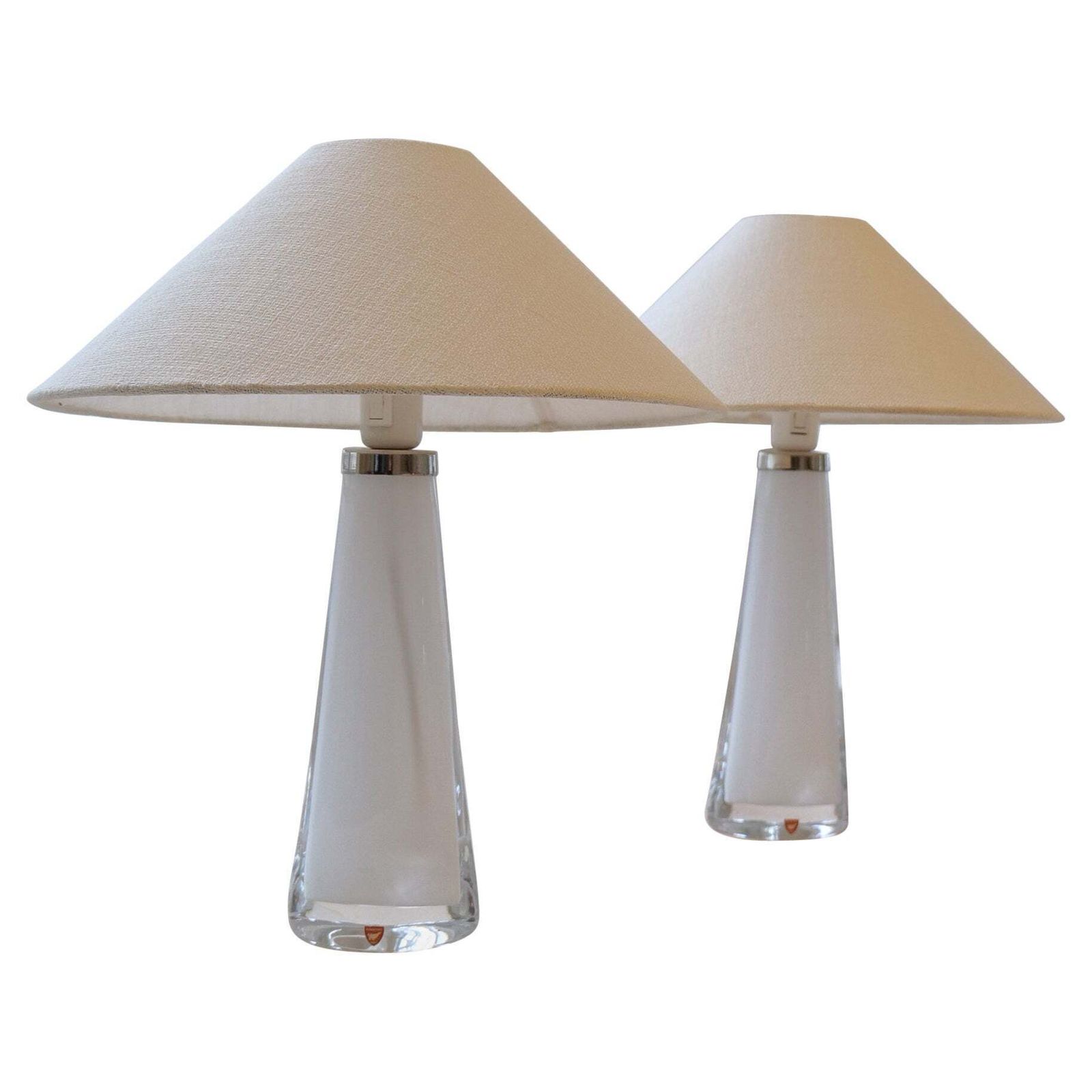 Midcentury Table Lamps By Carl Fagerlund For Orrefors Sweden Rd, 1566
