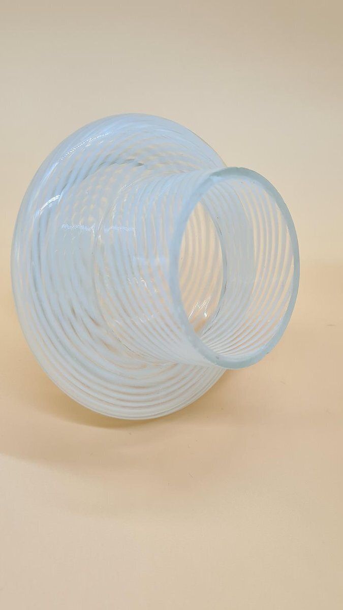 White Murano Glass Vase, Reticello,, Italy, 1960s. photo furniture