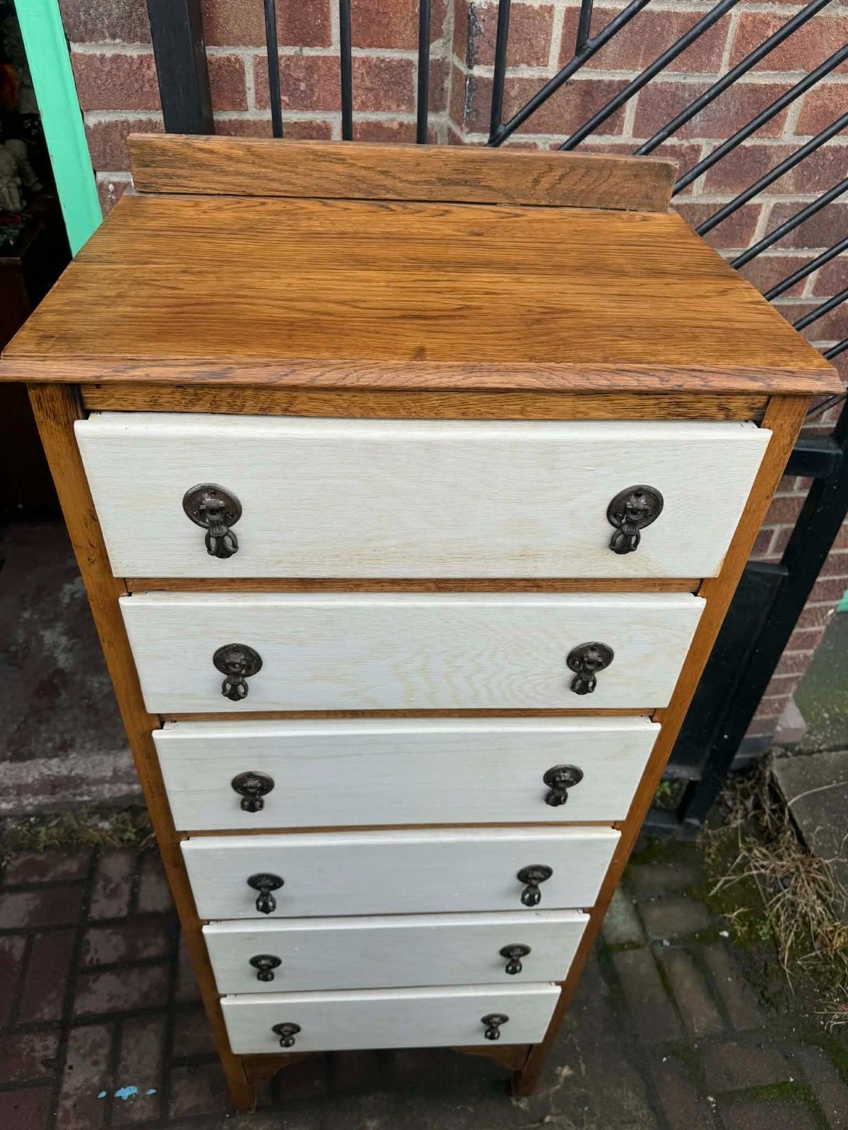 Vintage Tall Chest Of Drawers Customised Painted Furniture In Fusion And F&B photo furniture