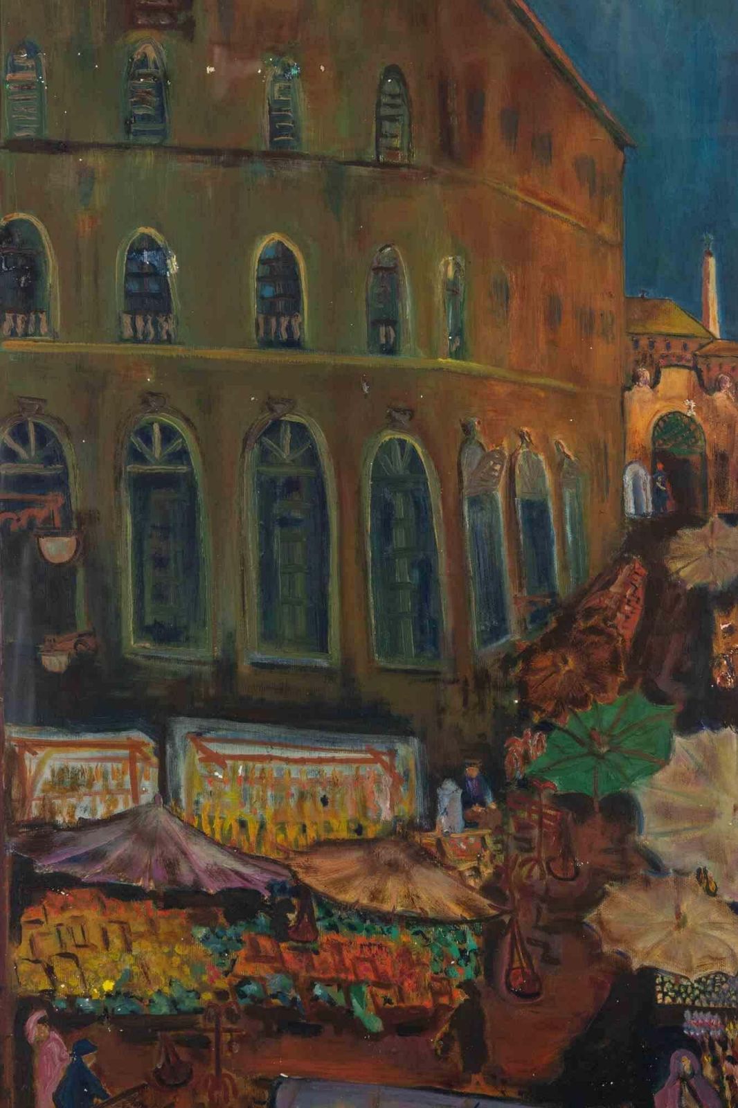 Sirio Pellegrini The Market   Oil Paint By Sirio Pellegrini   1966 photo Art