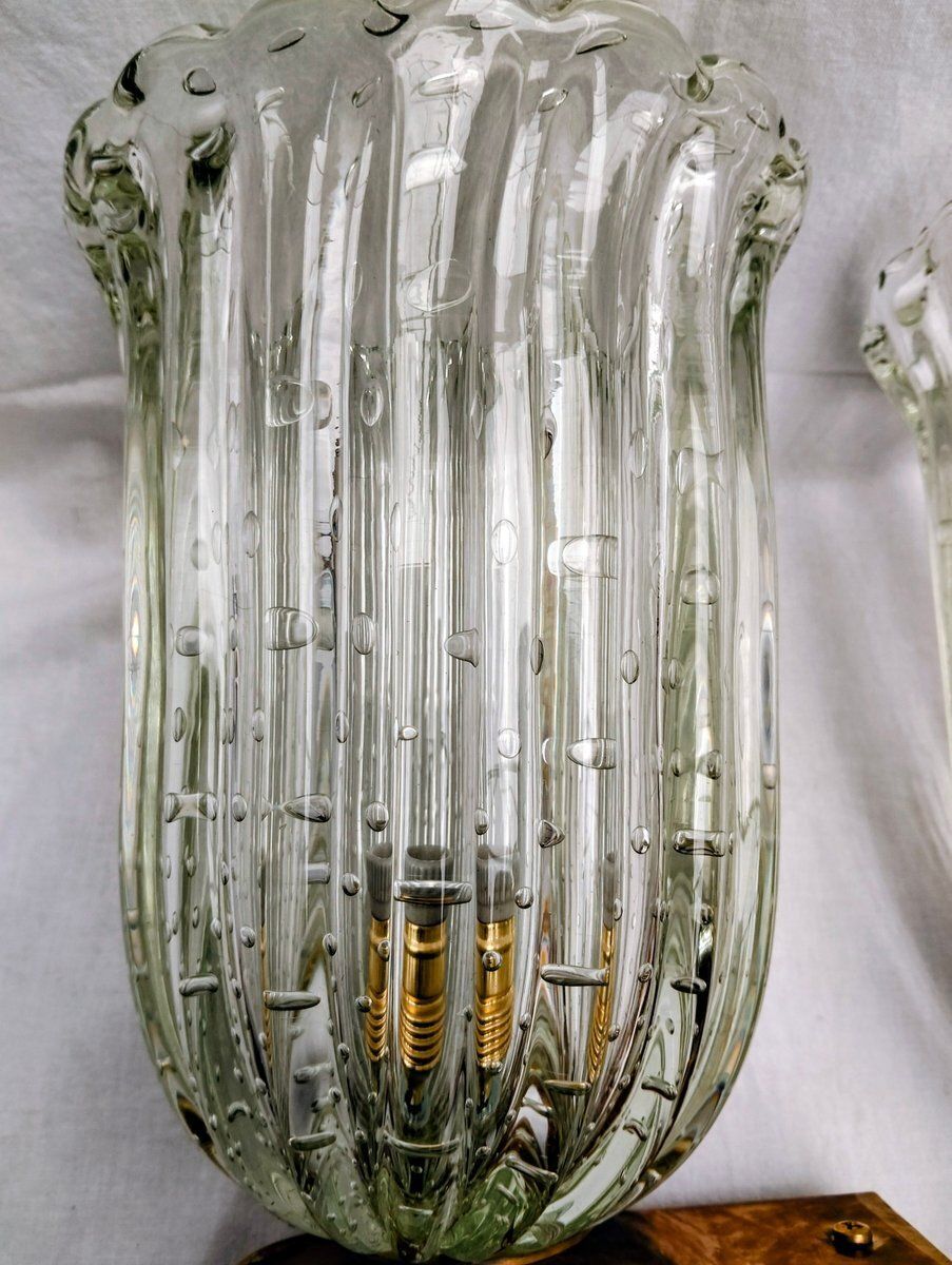 Wall Lamps By Barovier & Toso, 1980s, Set Of 2 photo 961.0