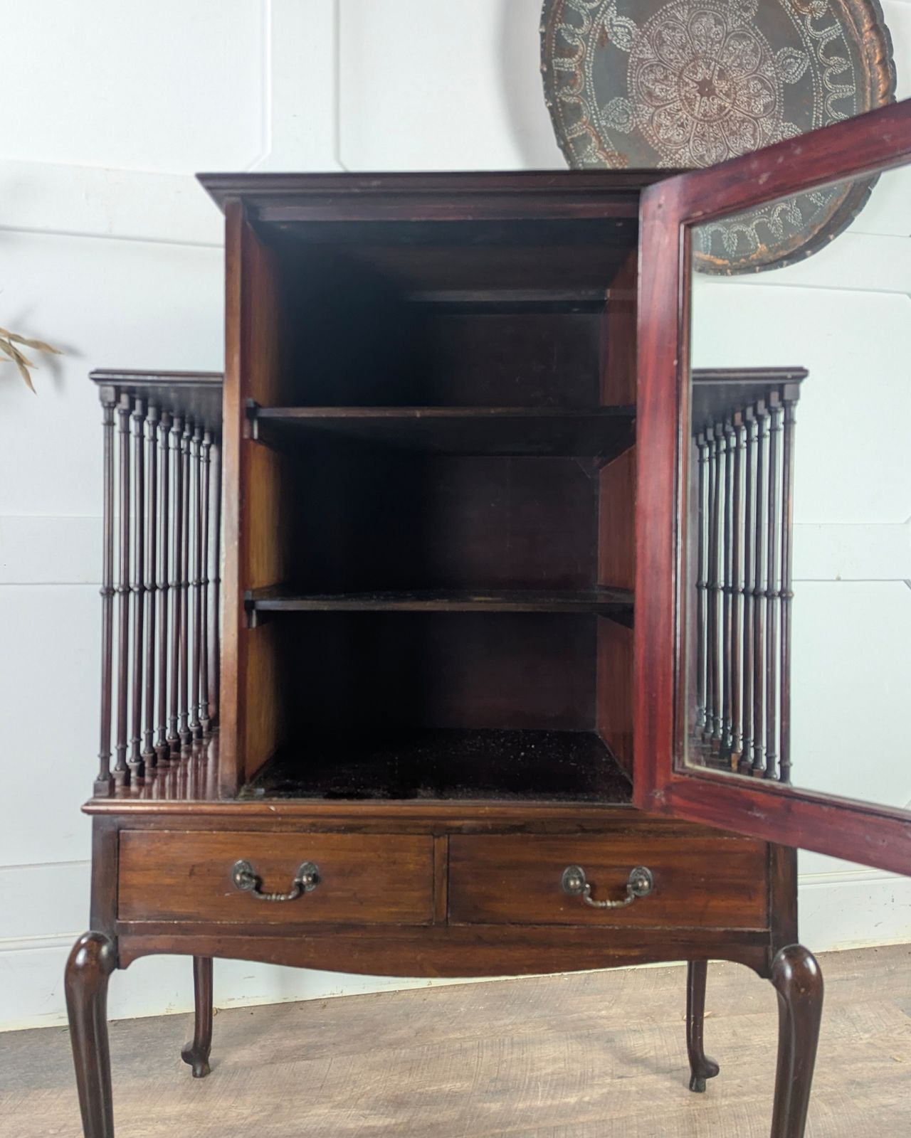 Furniture Early 20th Century Mahogany Music Or Display Cabinet photo