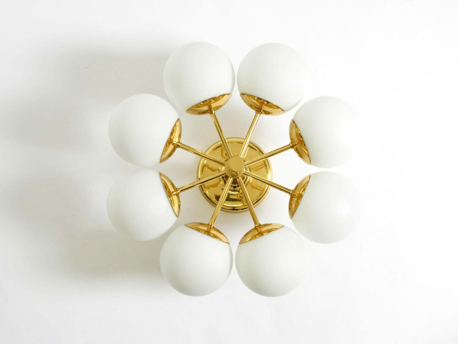 1960s Space Age Brass Ceiling Lamp With 8 Glass Balls By Kaiser Leuchten photo Lighting