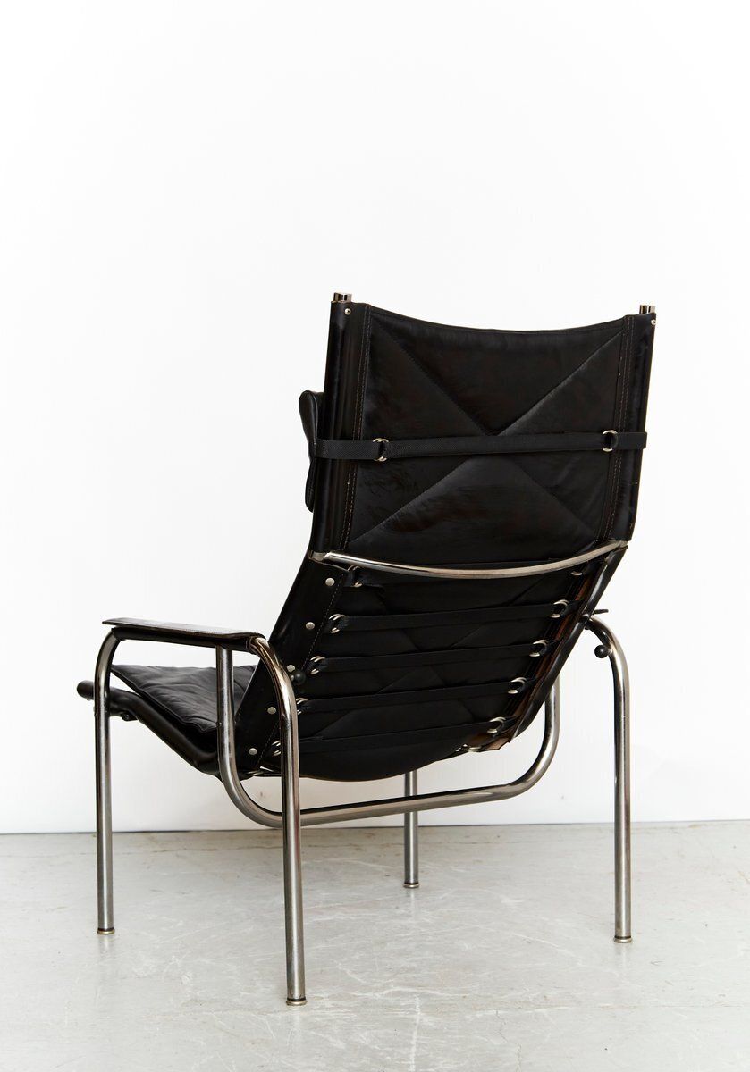 Vintage He1106 Armchair & He1104 Footstool By Hans Eichenberger For Strässle, 1970s photo 1215.0