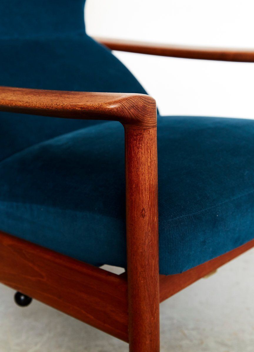 photo vintage Rock Royal Armchair & Footstool By Sven Ivar Dysthe For Arnestad Bruk, 1960s