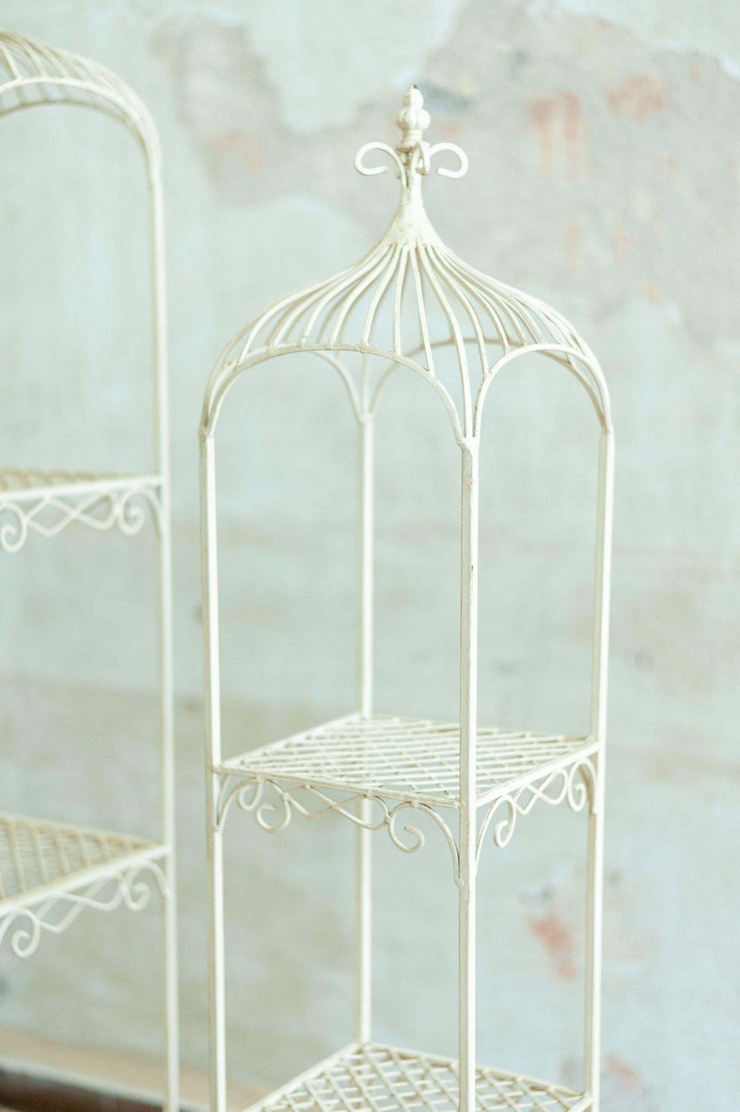 Pair Of Iron étagères, 1980s, Vintage photo Furniture