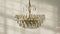 photo for sale Large Mid Century Brass And Crystal Glass Ceiling Lamp From Palwa