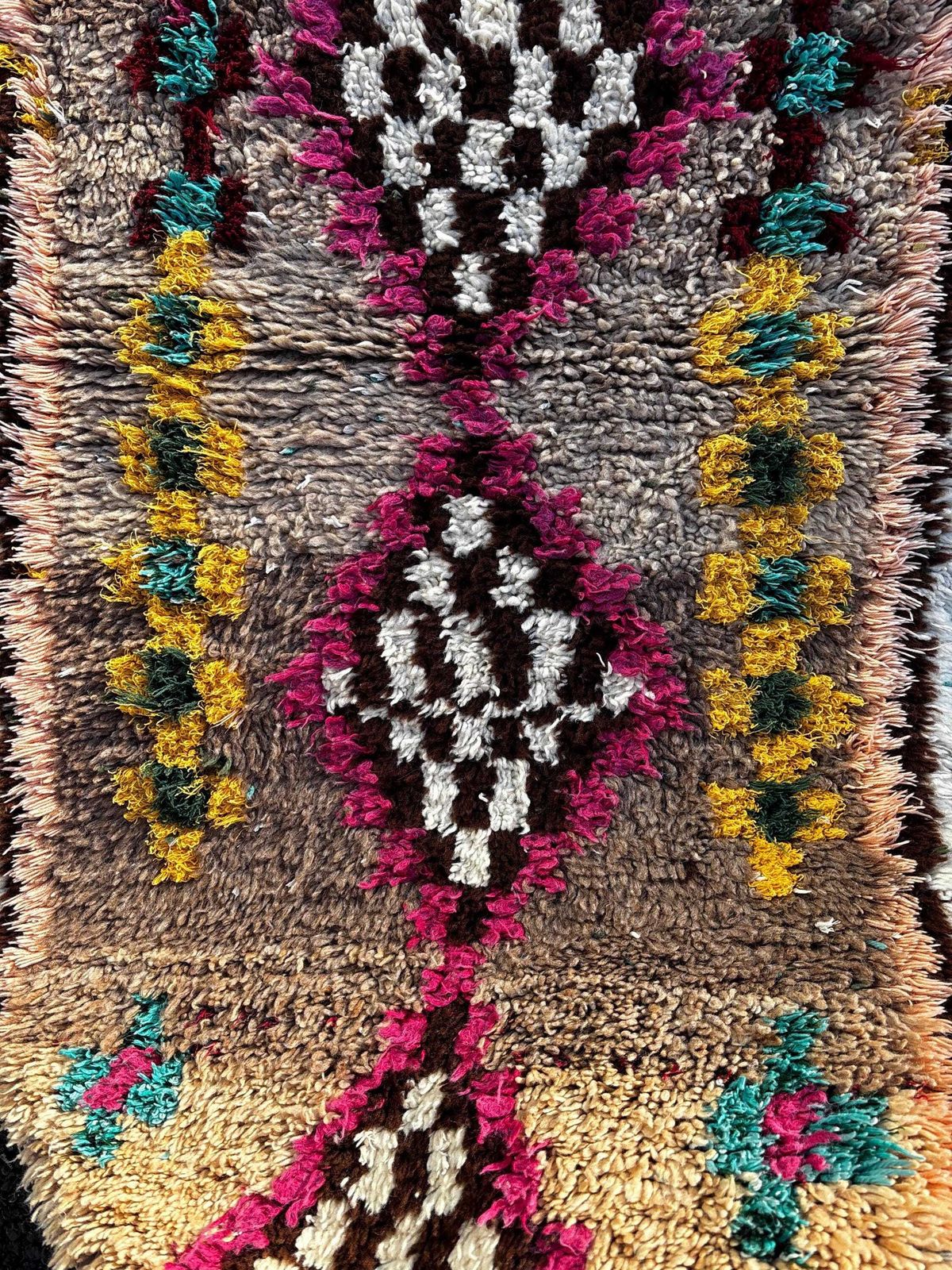 Berber Azilal Loper 70x180 Cm – Handgeweven Marokkaanse Wollen En Katoenen Loper – Vintage Tribale Gangloper – Uniek Exemplaar photo for sale