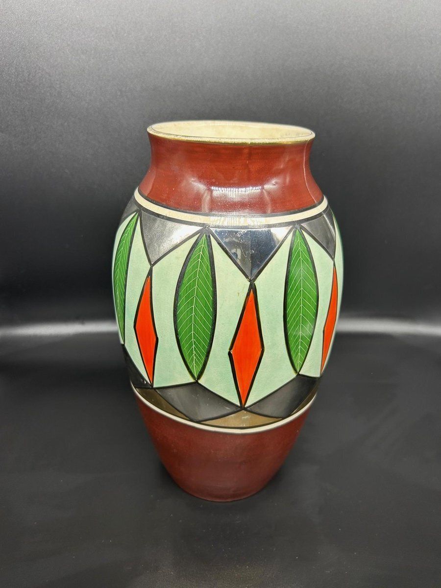 Earthenware Vase By Gustave De Bruyn For Fives   Lille, 1920s photo furniture