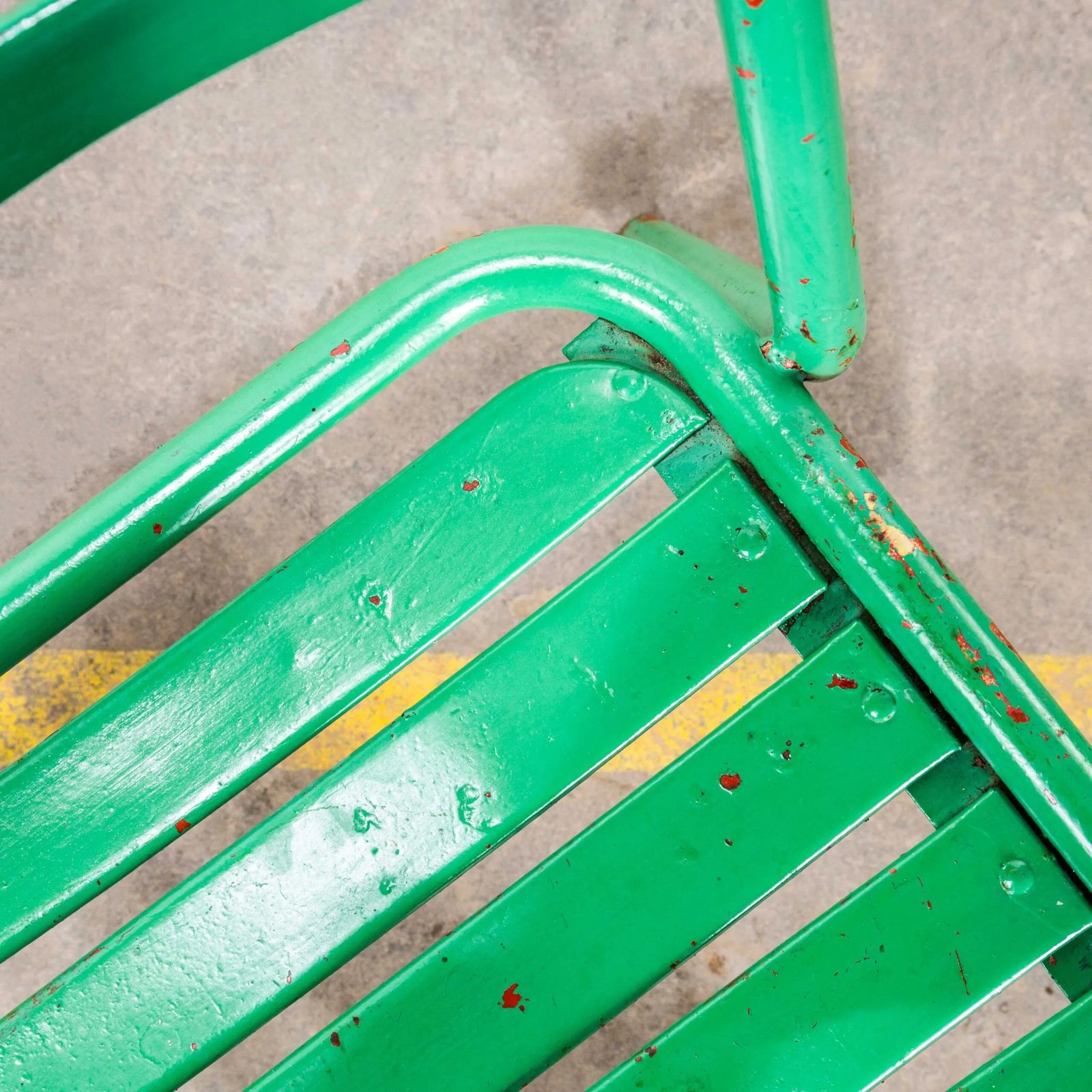 1950’s Original French Tolix Bright Green T2 Dining Chair – Set Of Six photo buy