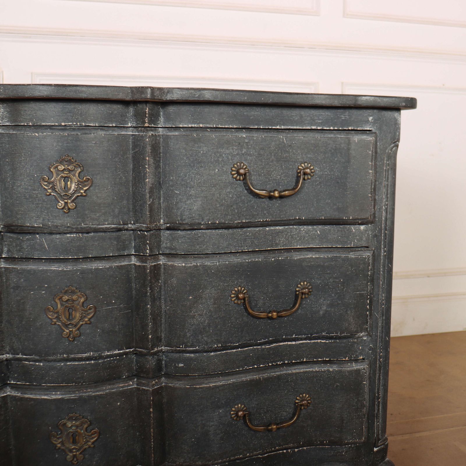 French Painted Serpentine Commode photo for sale