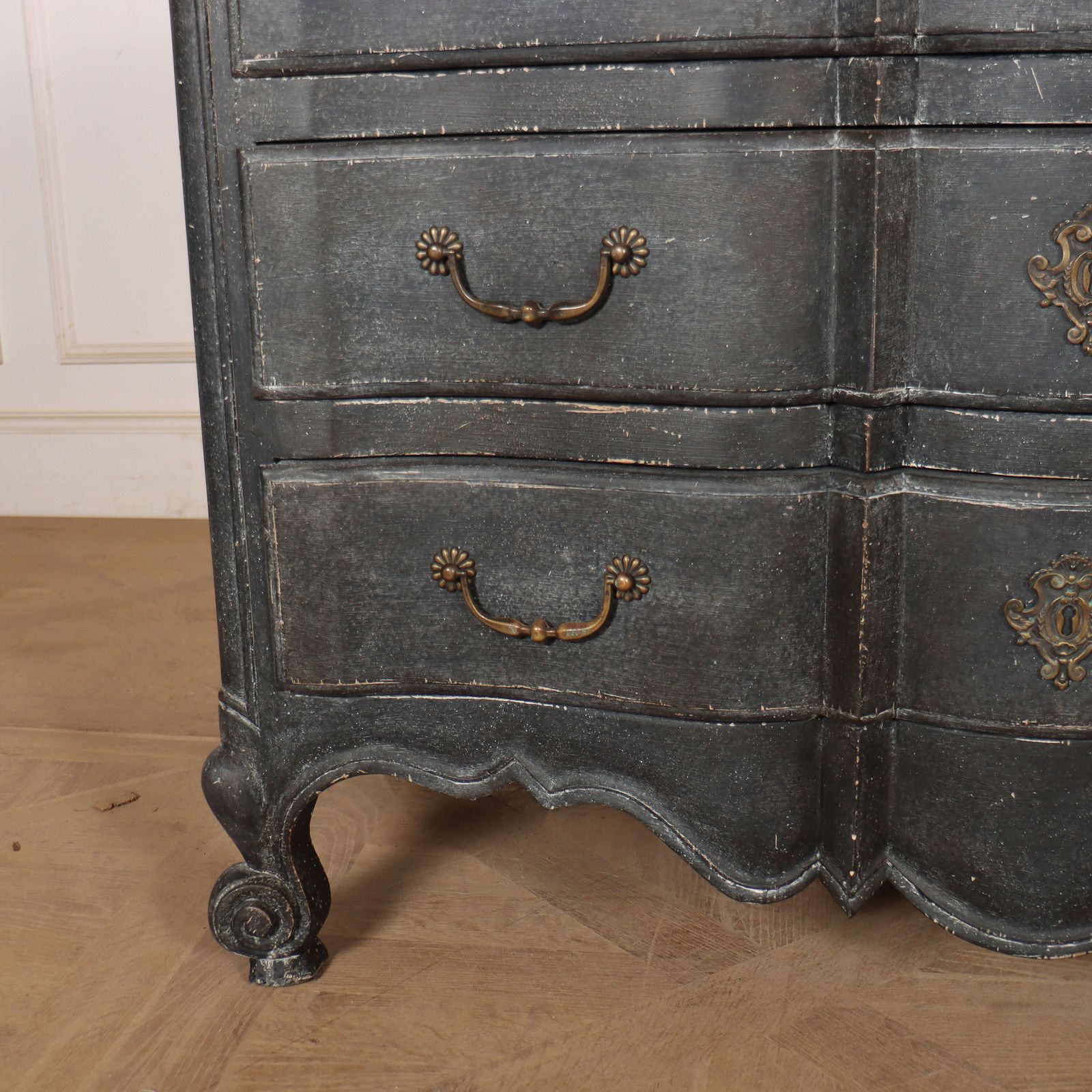 French Painted Serpentine Commode photo 3540.0