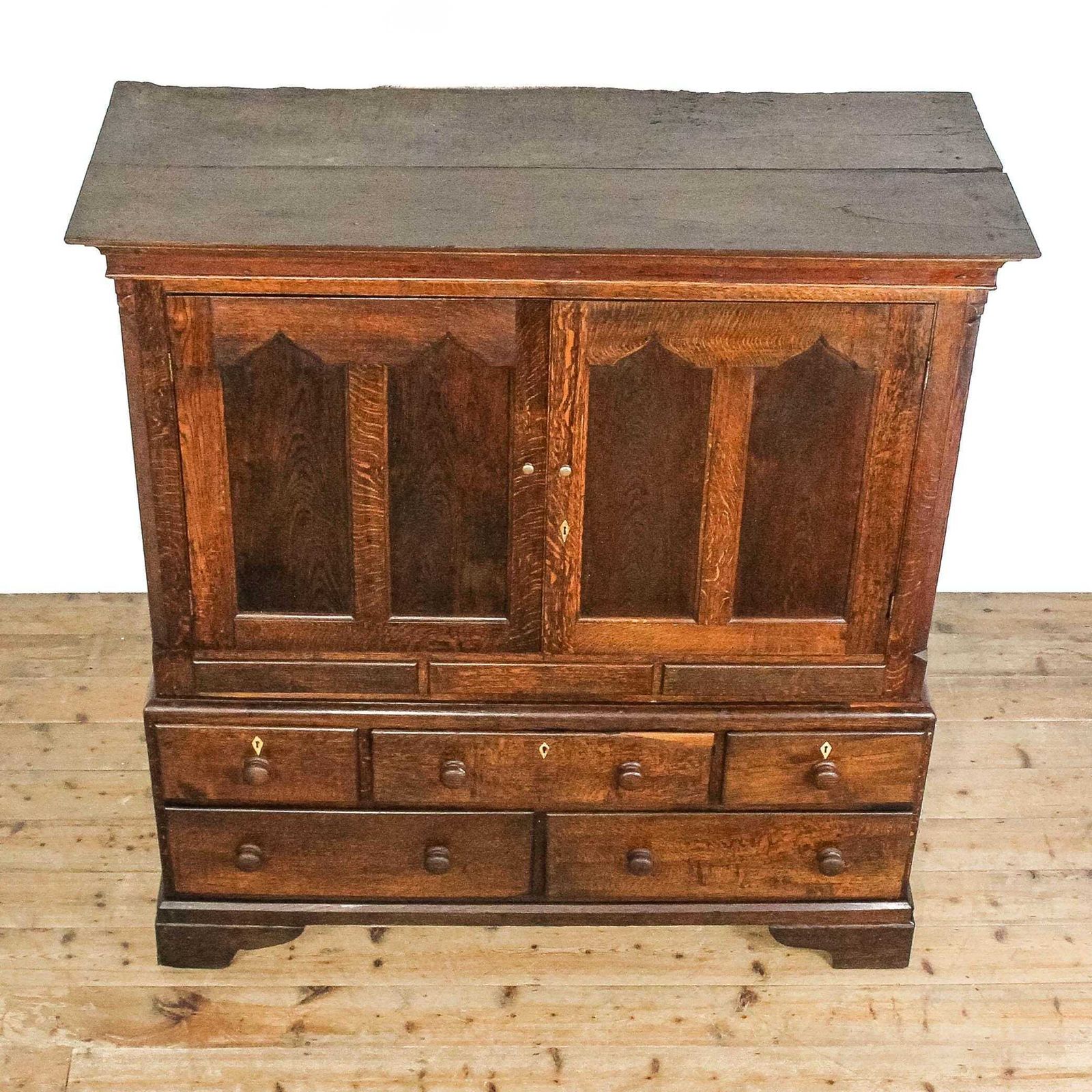 Early 19th Century Welsh Oak Low Press Cupboard | Welsh Oak Cupboard | Antique Coffer | Welsh Furniture photo for sale
