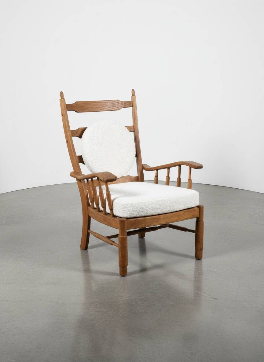 Pair Of Armchairs In The Style Of Guillerme And Chambron 1950. photo furniture