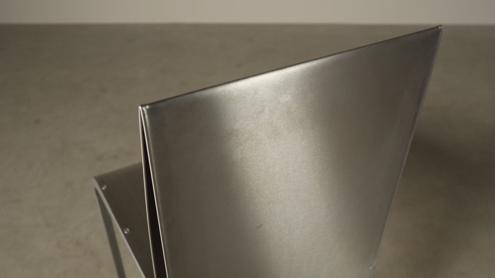 Set Of Six Postmodernist Stainless Steel Dining Chairs Dating From Around 1980 1990. photo buy