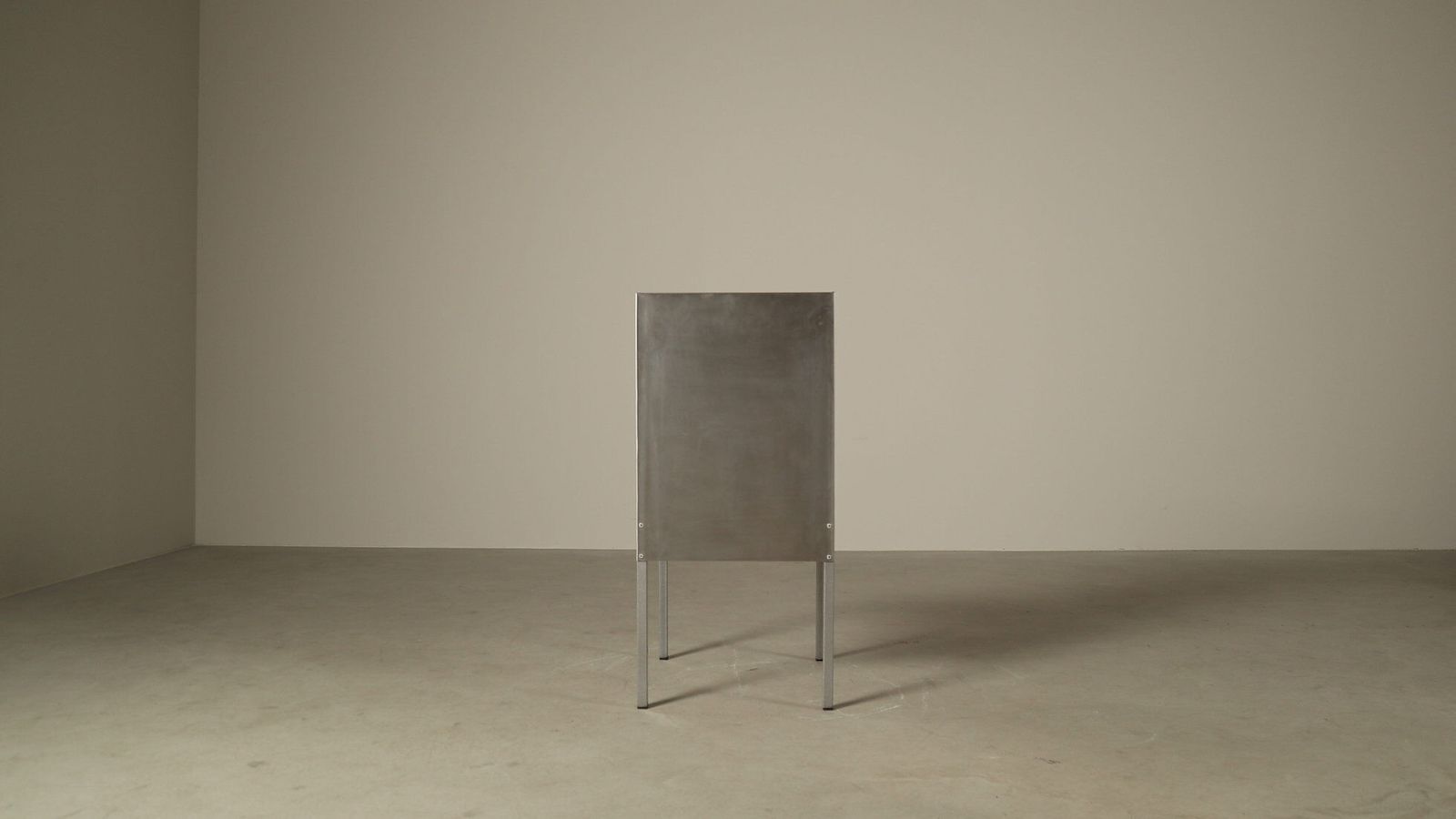 3632.0 Set Of Six Postmodernist Stainless Steel Dining Chairs Dating From Around 1980 1990. photo
