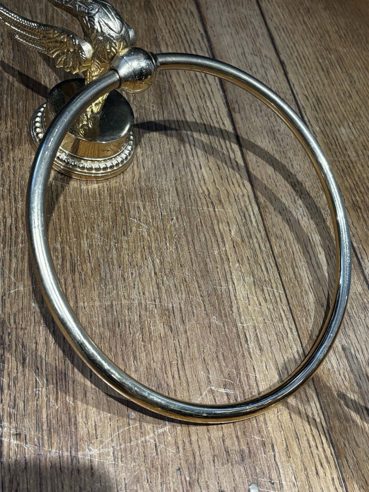 1970's Gold Plated Swan Towel Holder And Toilet Roll Holder photo 281.0