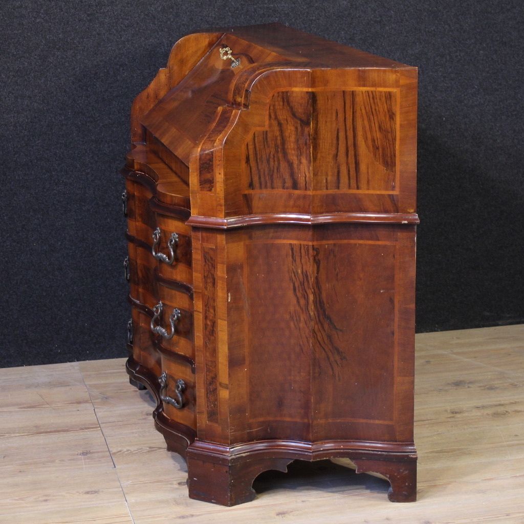 Venetian Bureau In Walnut Wood From The 20th Century photo furniture