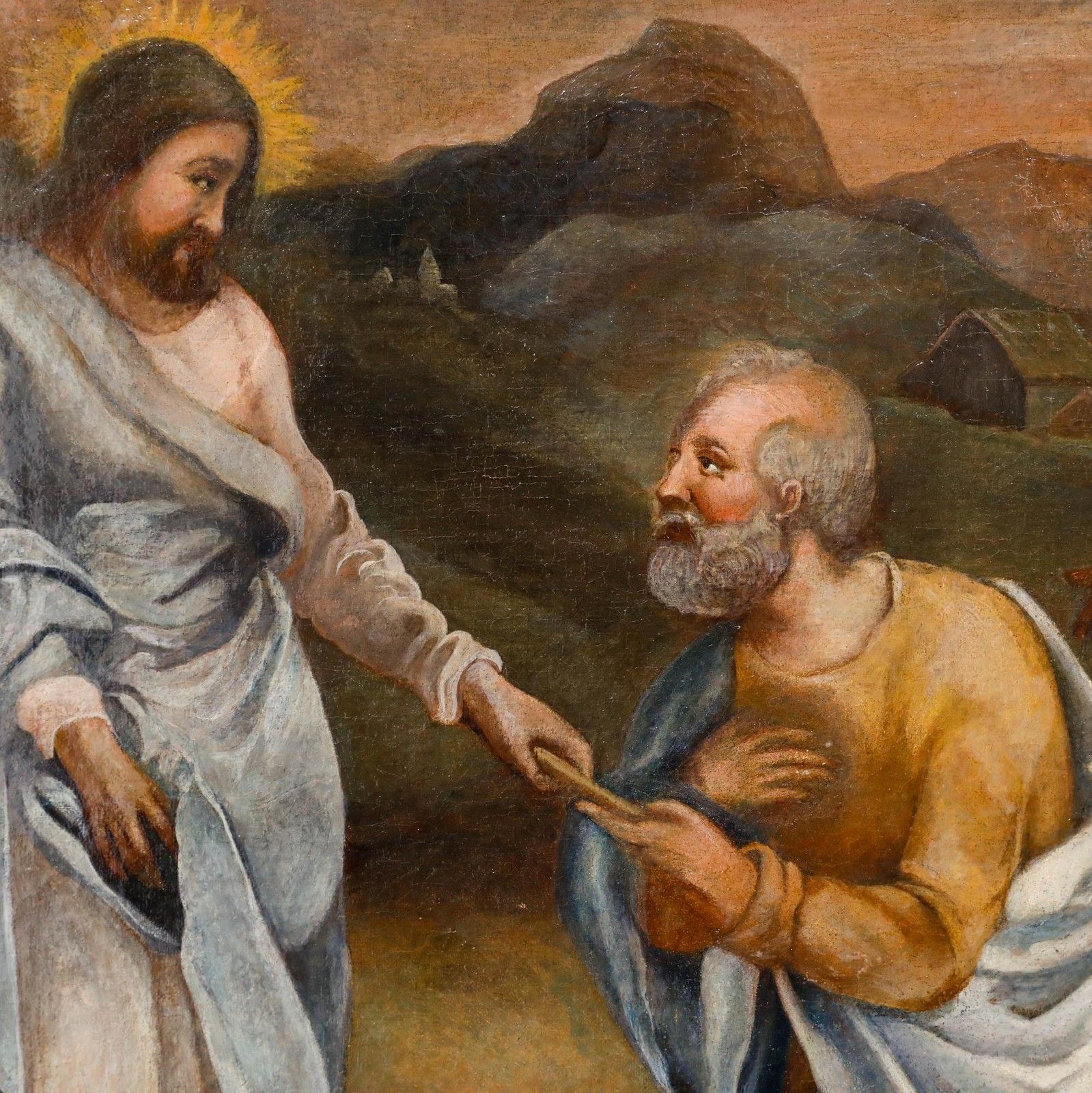 After Raphael 18th Century Oil, Christ's Charge To Peter photo 550.0