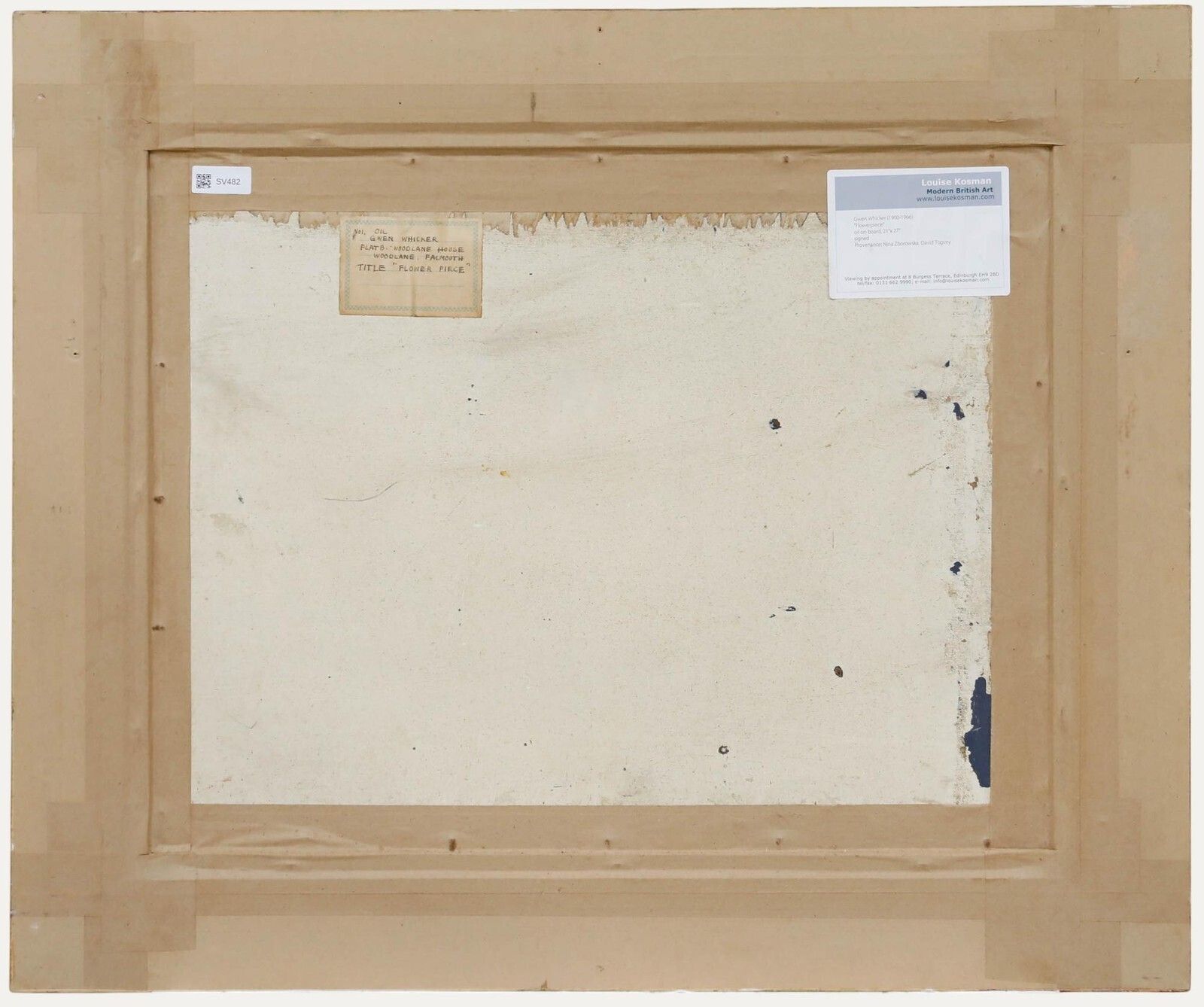 Gwen Whicker (1900 1966) Framed Mid 20th Century Oil, Flower Piece photo for sale