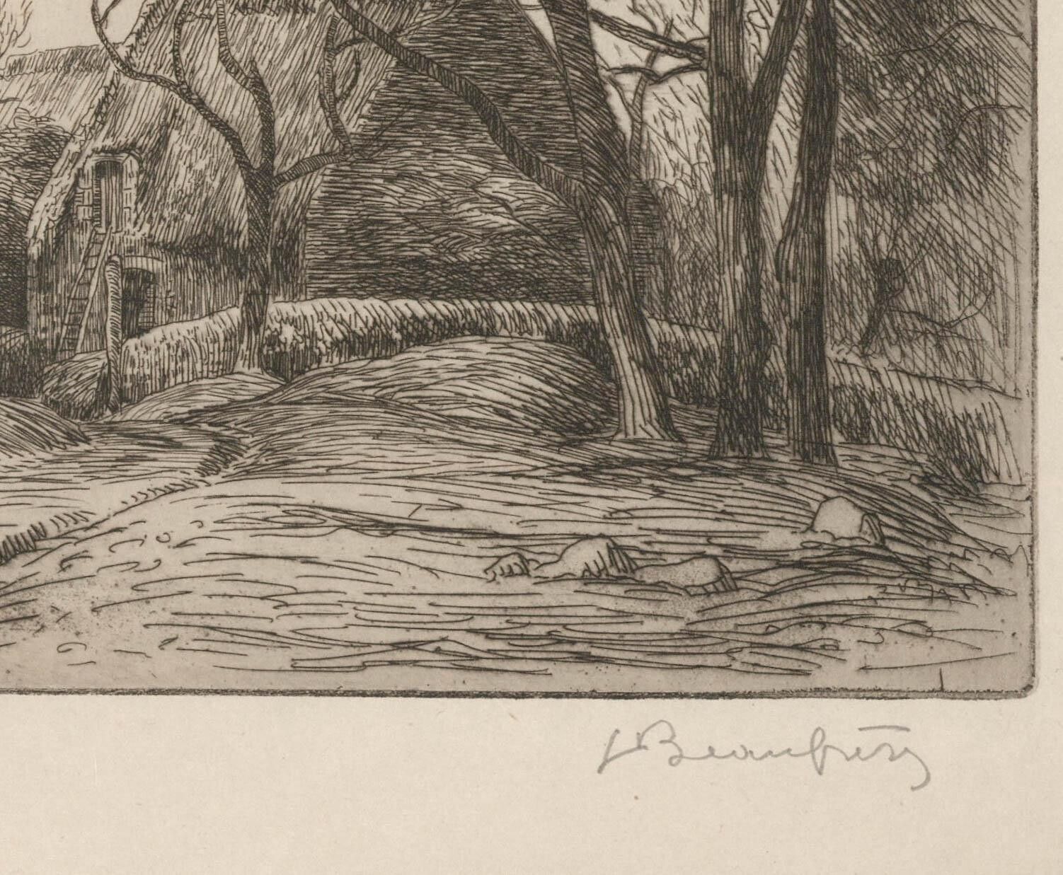 Adolphe Marie Beaufrère (1876 1960) 1910 Etching, Cotonard Farm photo for sale