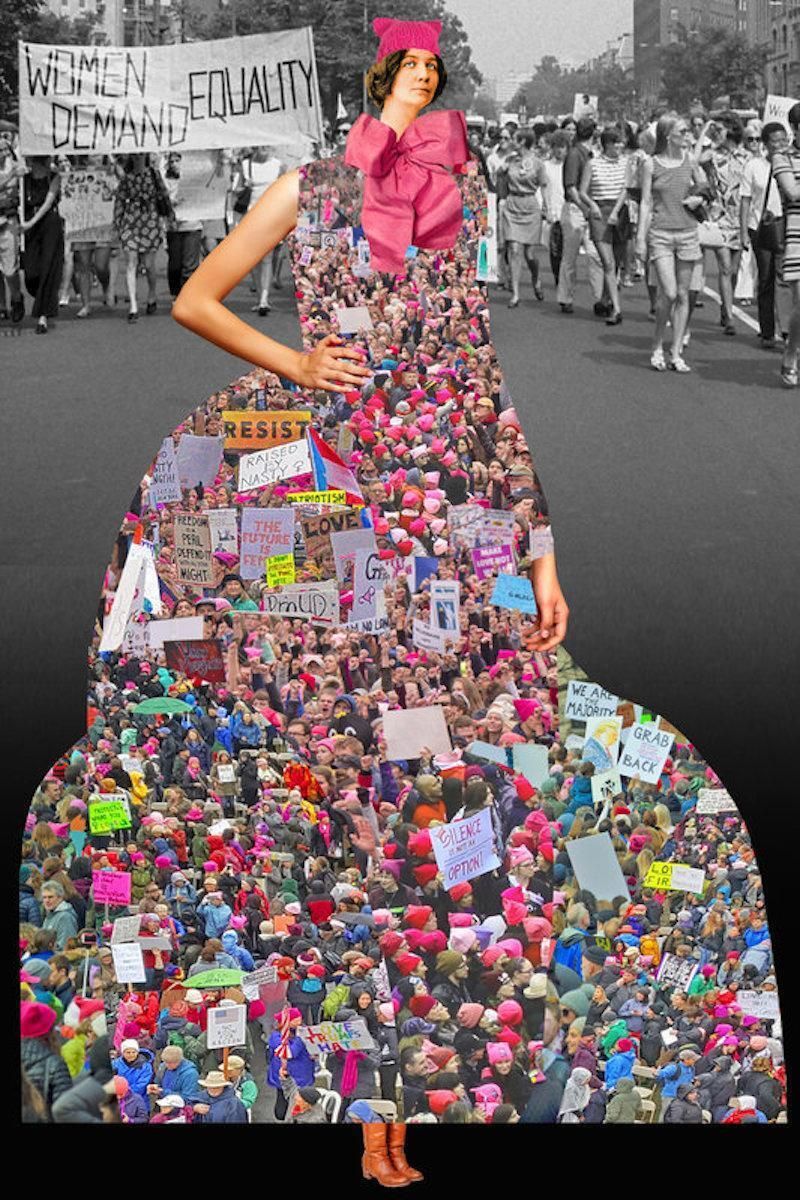 Johanna Goodman Plate No. 248, The Women's March (Women's History Month, Women Artists)