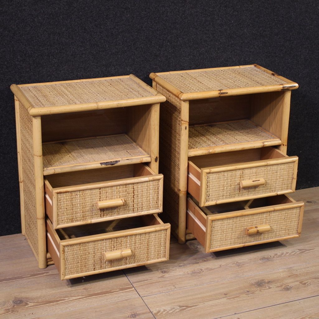 Pair Of Italian Bedside Tables From The 1980s photo for sale