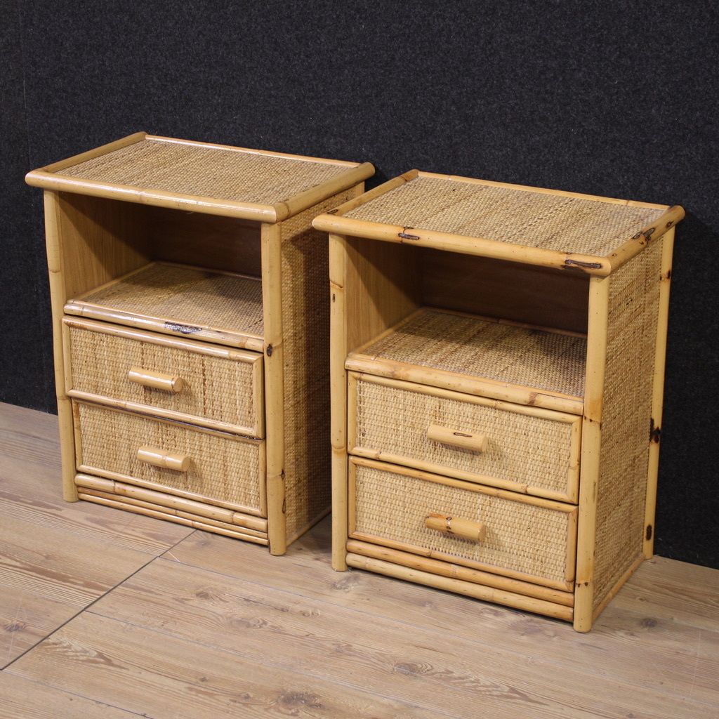 photo furniture Pair Of Italian Bedside Tables From The 1980s