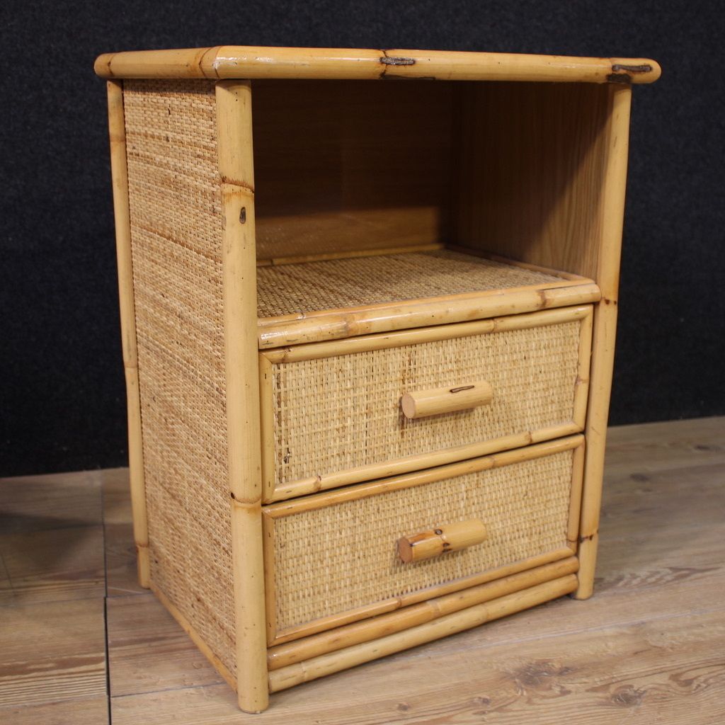 Furniture Pair Of Italian Bedside Tables From The 1980s photo