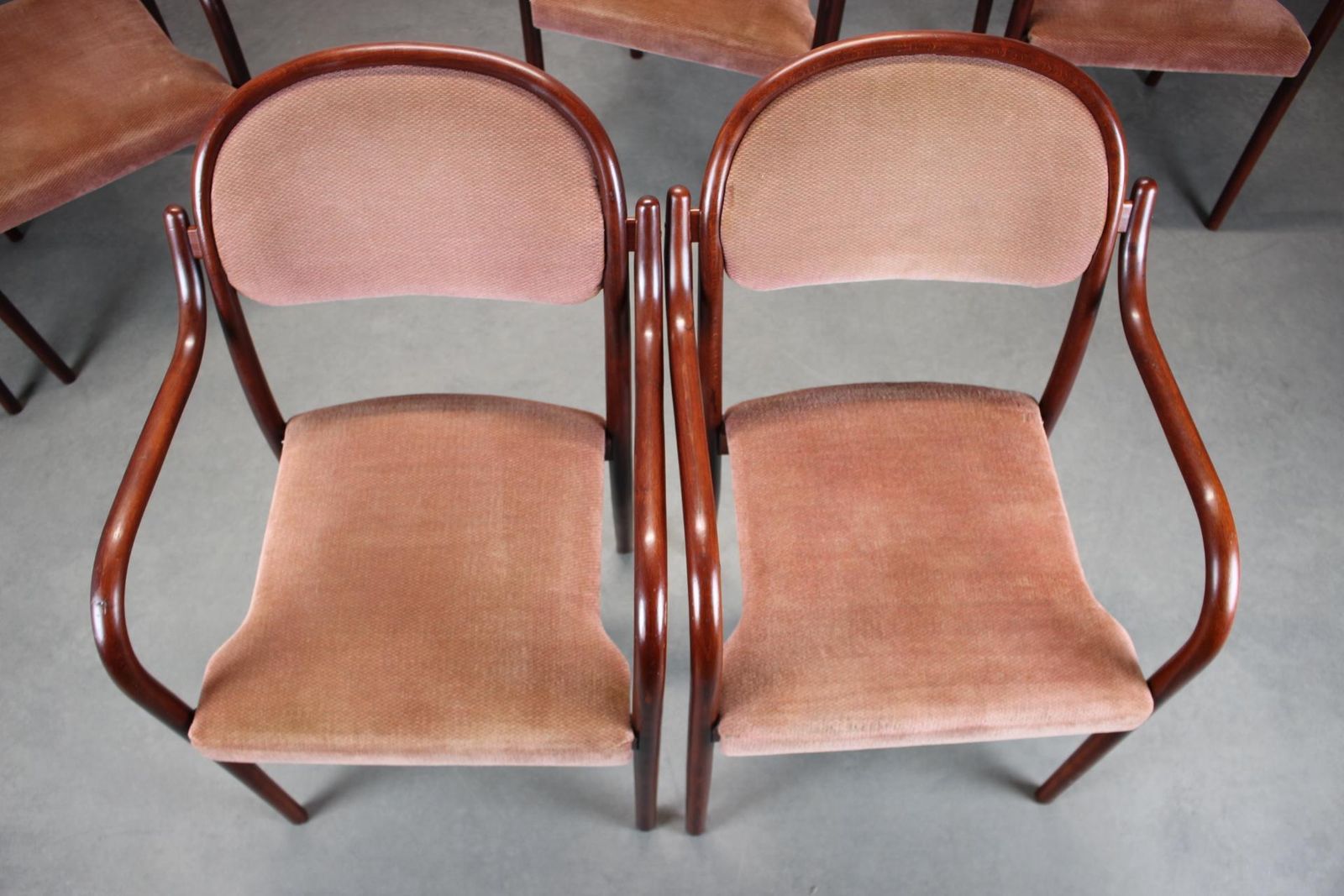 photo for sale Set Of Six Thonet Vienna Bentwood Armchairs, Austria, 1991