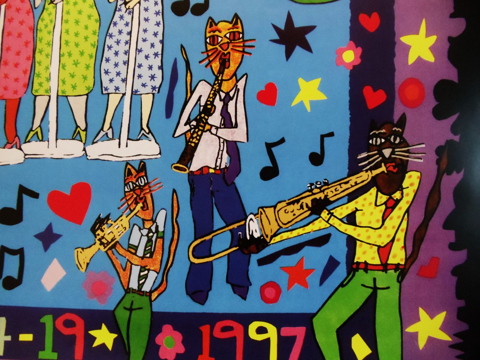 Montreux Jazz Festival Poster By James Rizzi 1997 Switzerland, Authorised Print Original And Very Sought After..... photo 135.0