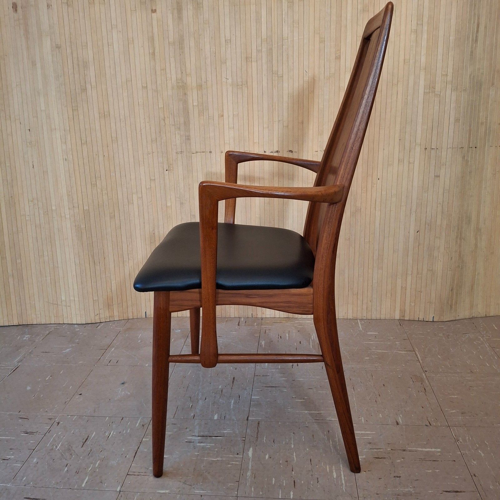photo buy Fab Vintage Set Of 4 Danish Teak Niels Koefoed Eva Dining Carver Chairs Black