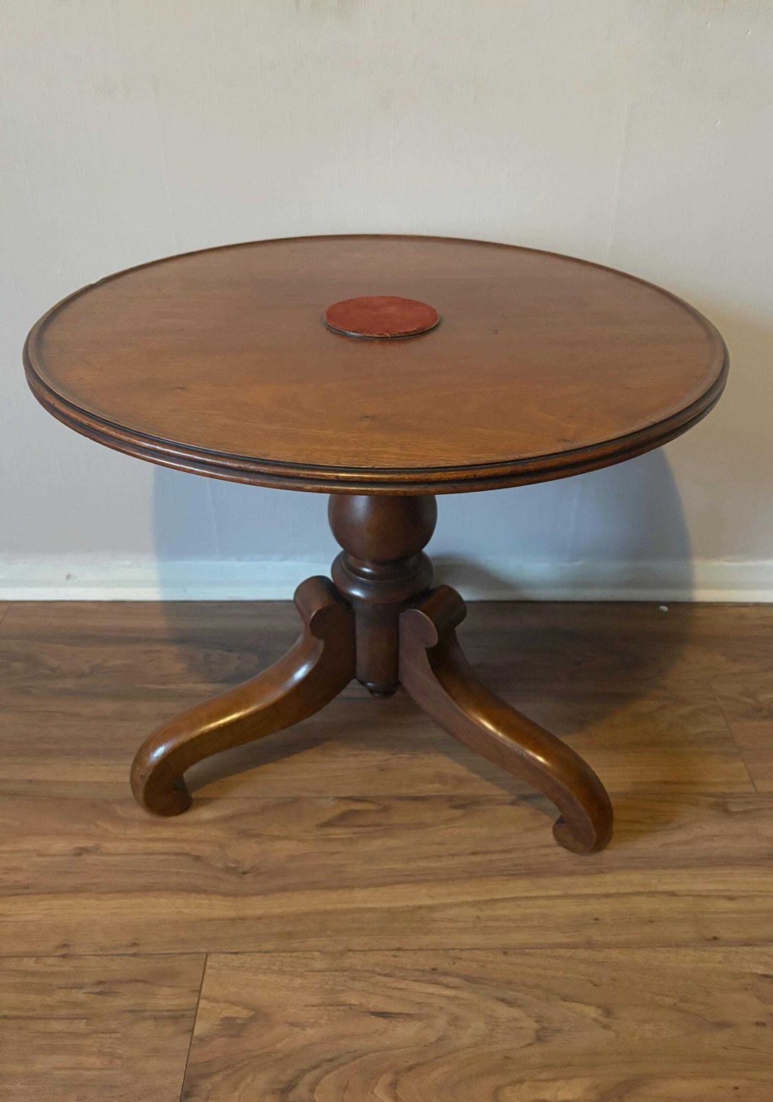 Antique Victorian Mahogany Tri Leg Side/Occasional Coffee Table