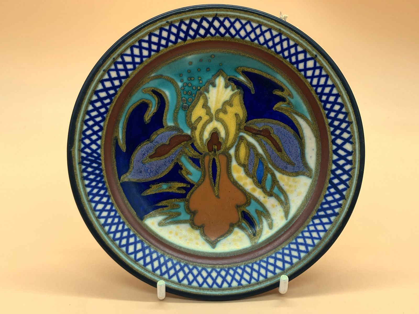 Pzh Zuid Pottery Holland Gouda Art Deco Hand Painted Small Vase And Wall Plaque. 599 & 993. photo furniture