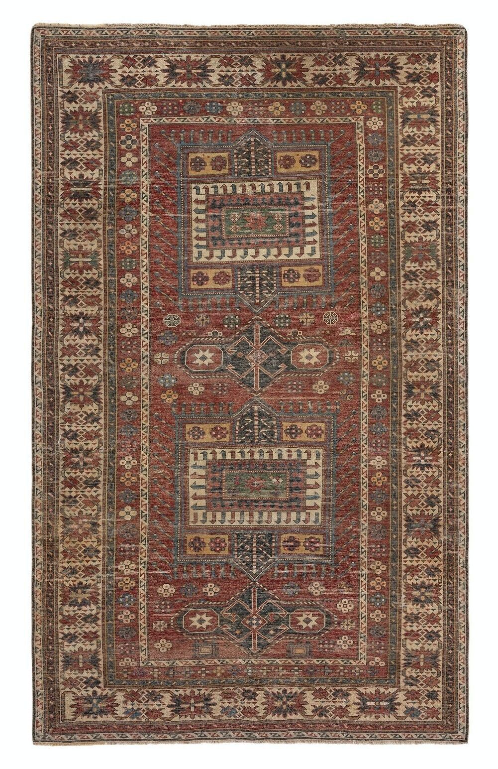 4x6.5 Ft Antique Shirvan Rug, East Caucasus, Late 19th Century photo furniture