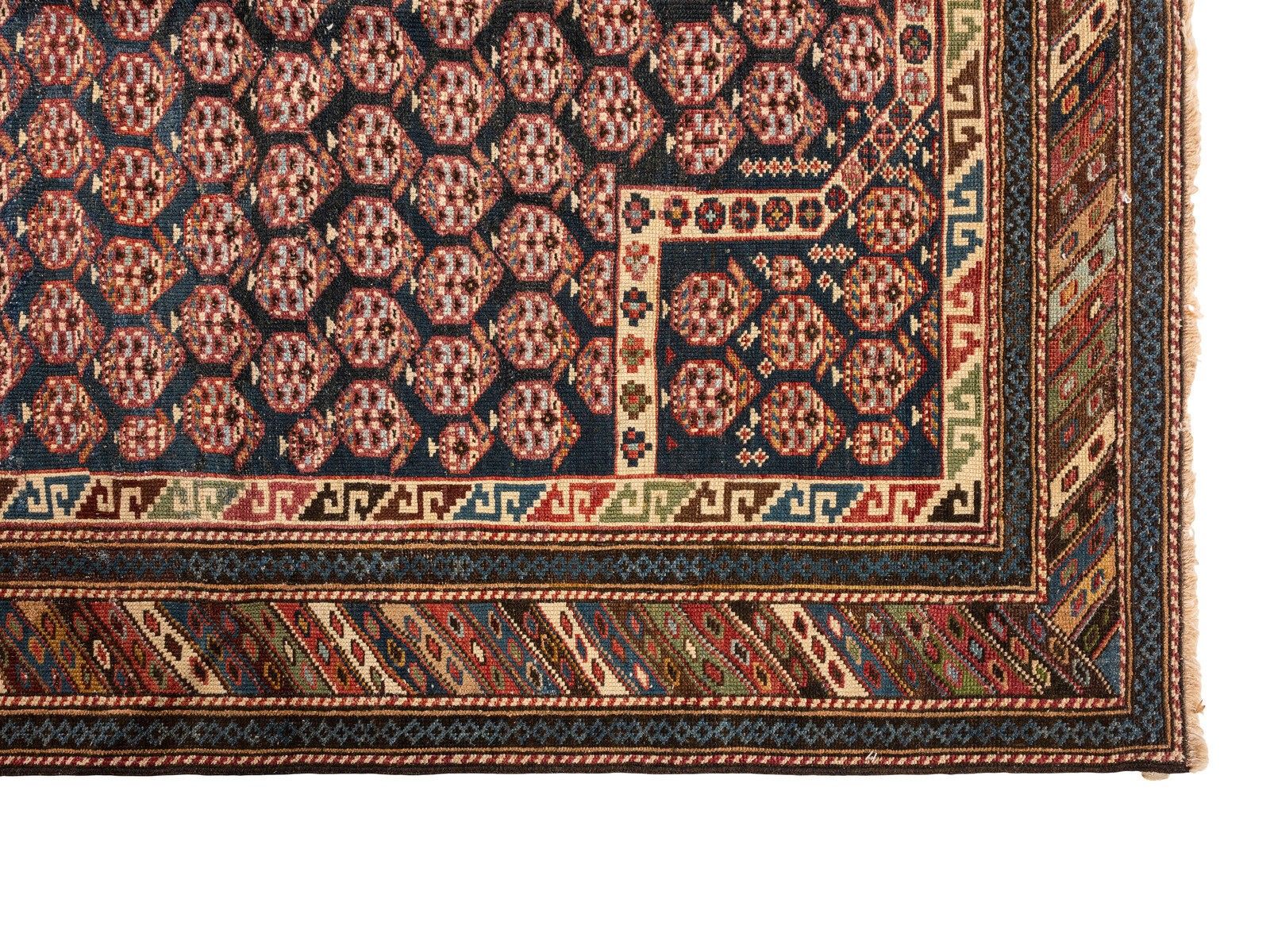 3.7x4.4 Ft Antique Shirvan Prayer Rug, East Caucasus, Late 19th Century photo for sale