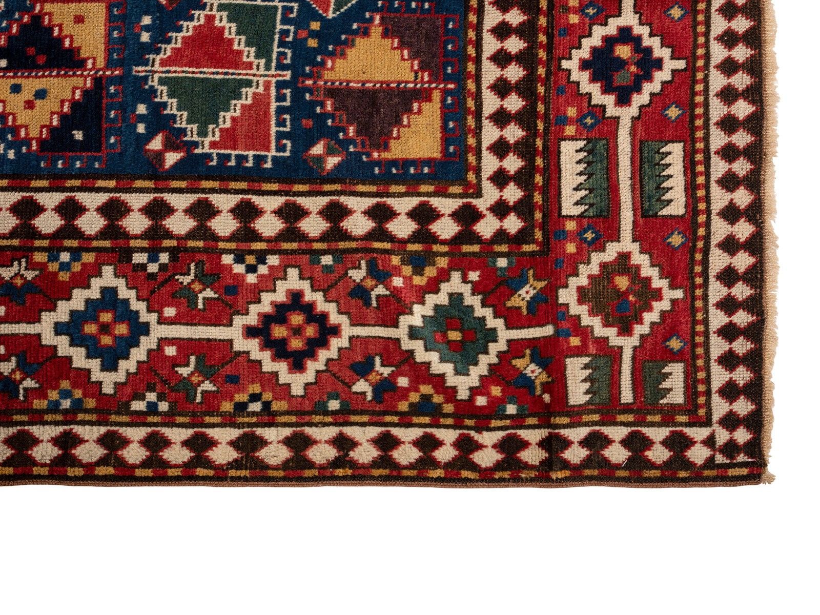 4.5x8.3 Ft Antique Kazak Rug, Ca 1870 photo for sale