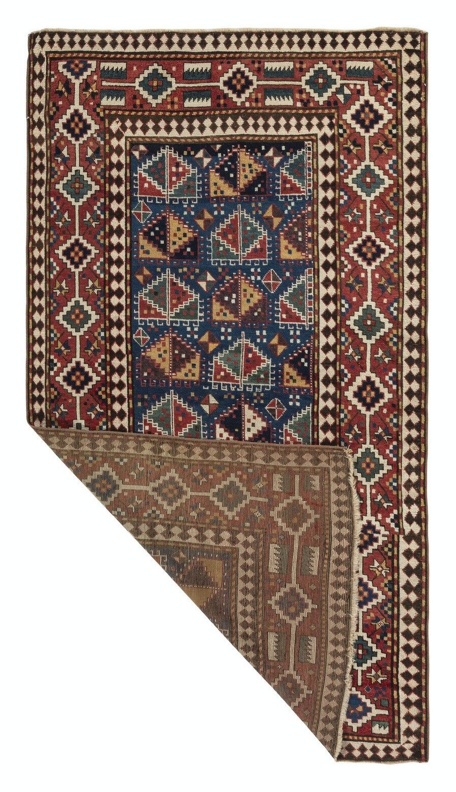 4.5x8.3 Ft Antique Kazak Rug, Ca 1870 photo Textiles