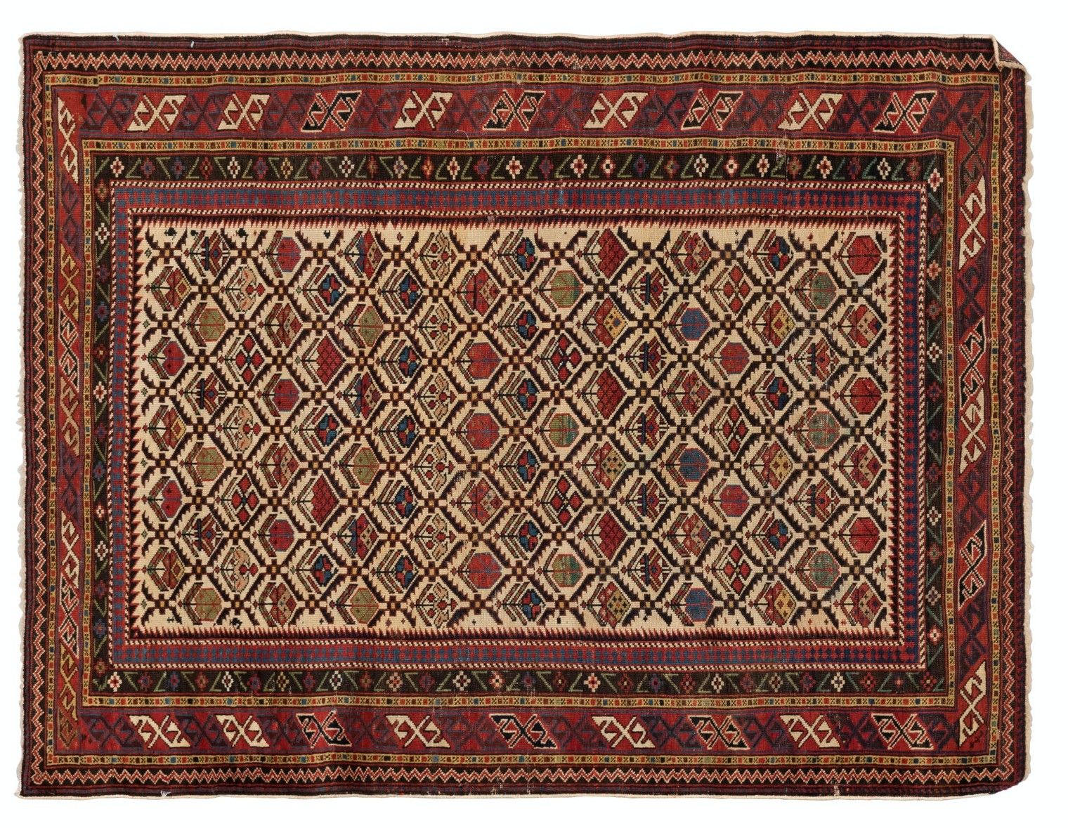 4x5 Ft Antique Shirvan Rug, East Caucasus, Ca 1890 photo Textiles